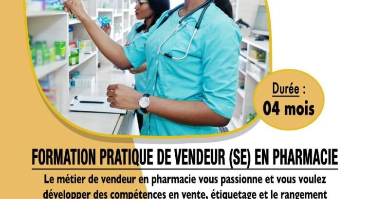 NOUVELLE FORMATION EN VENTE EN PHARMACIE EN COURS