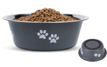Gamelle Chien INOX avec Fond Silicone Antidérapant