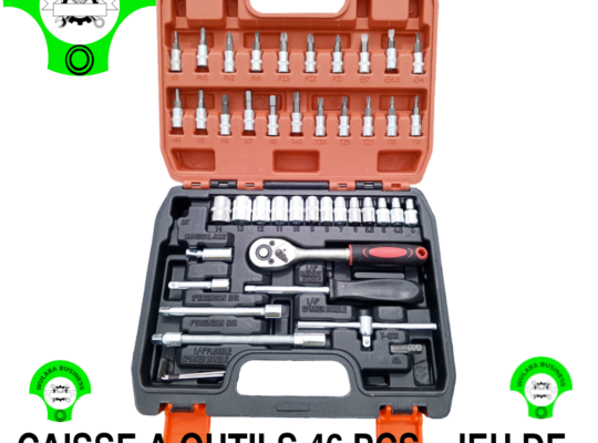 CAISSE A OUTILS 46 PIECES MULTIFONCTIONNEL