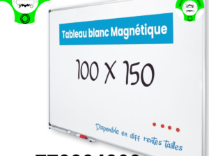 TABLEAU BLANC MAGNETIQUE 100×150